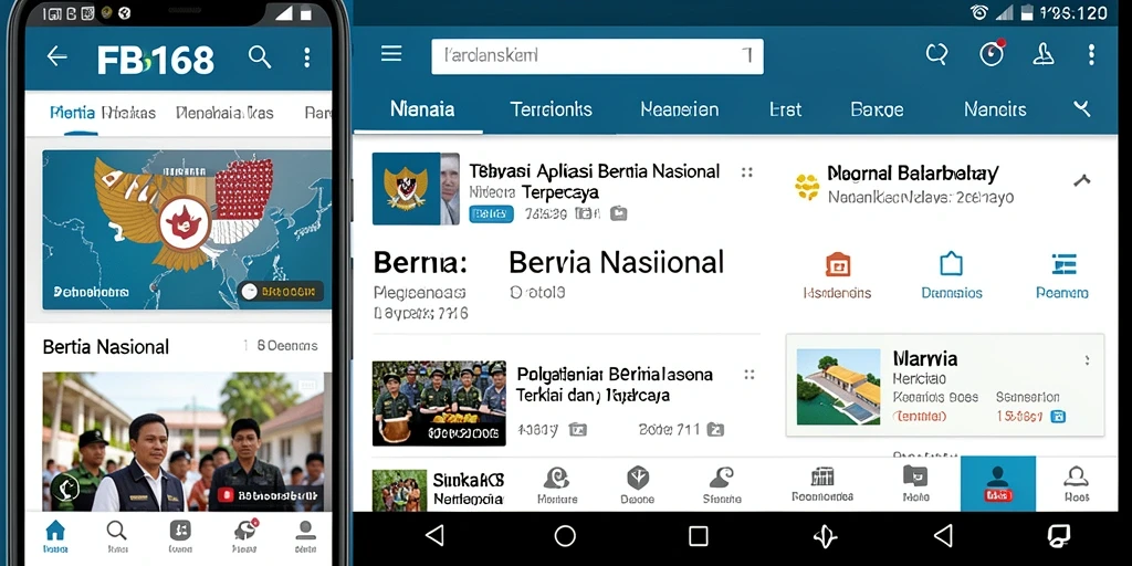 Antarmuka FB168 yang sederhana dan informatif untuk Berita Nasional.