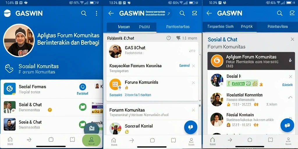 Antarmuka GASWIN yang intuitif untuk forum komunitas.