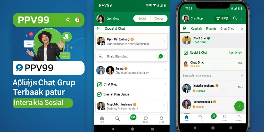 Antarmuka PPV99 menampilkan fungsi Chat Grup yang intuitif.