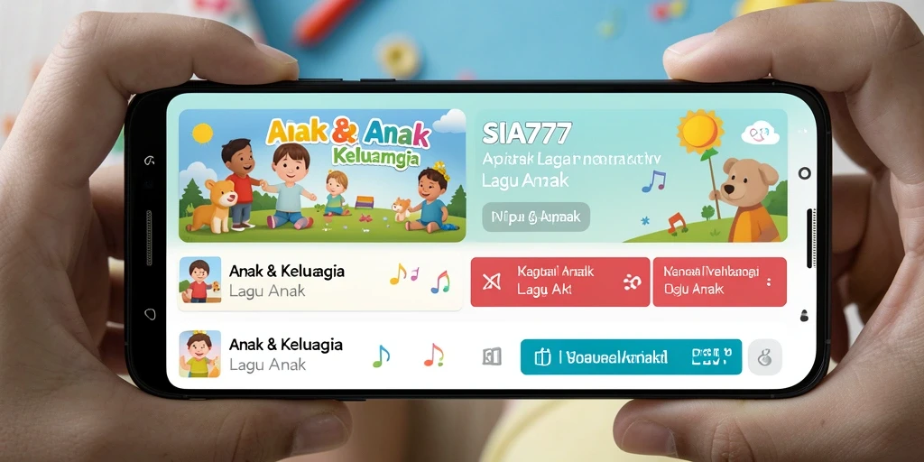 Antarmuka SIA777 yang ramah anak dan penuh warna.