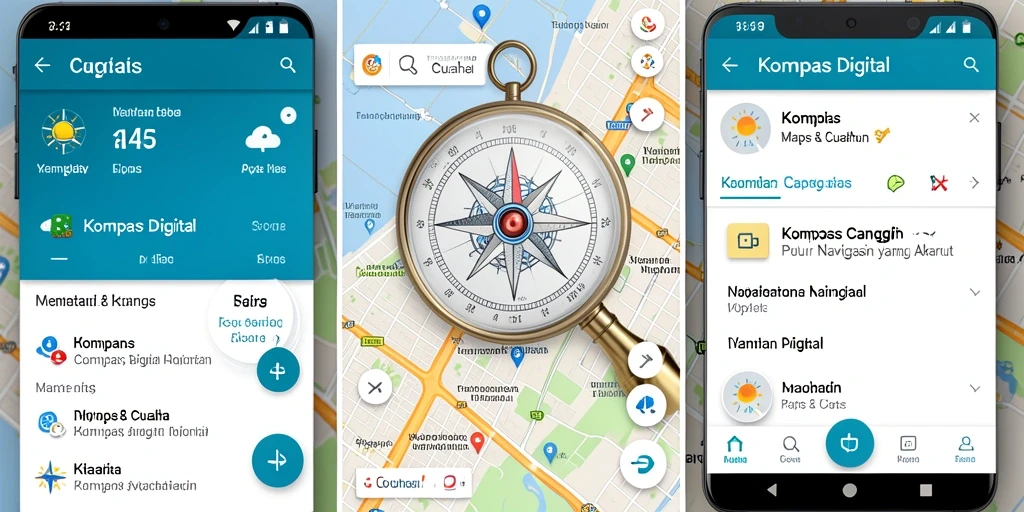 Tampilan antarmuka aplikasi T6 untuk navigasi yang tepat.