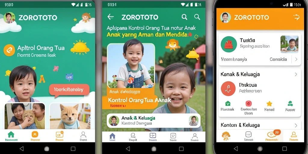 Antarmuka ZOROTOTO menampilkan fitur Kontrol Orang Tua yang intuitif.