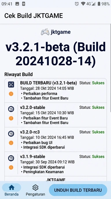 Riwayat Versi jktgame untuk Pengguna Android di Indonesia